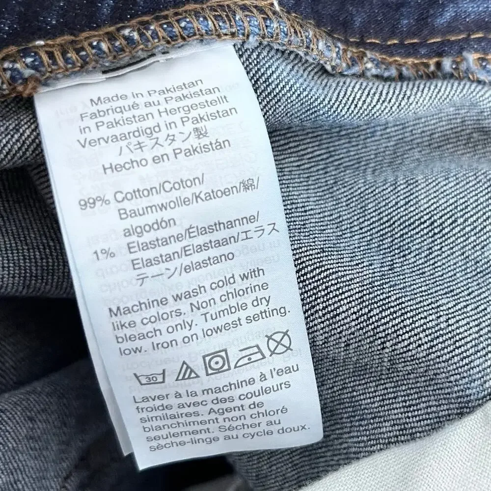 J.Crew Flex Slim Jeans Mens 35x34 Dark Wash Stretch Denim Cotton